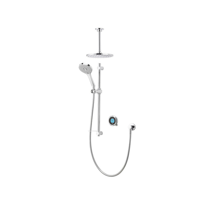 Aqualisa Optic Q Smart Shower Concealed With Adj And Ceiling Fixed Head - Hp/Combi