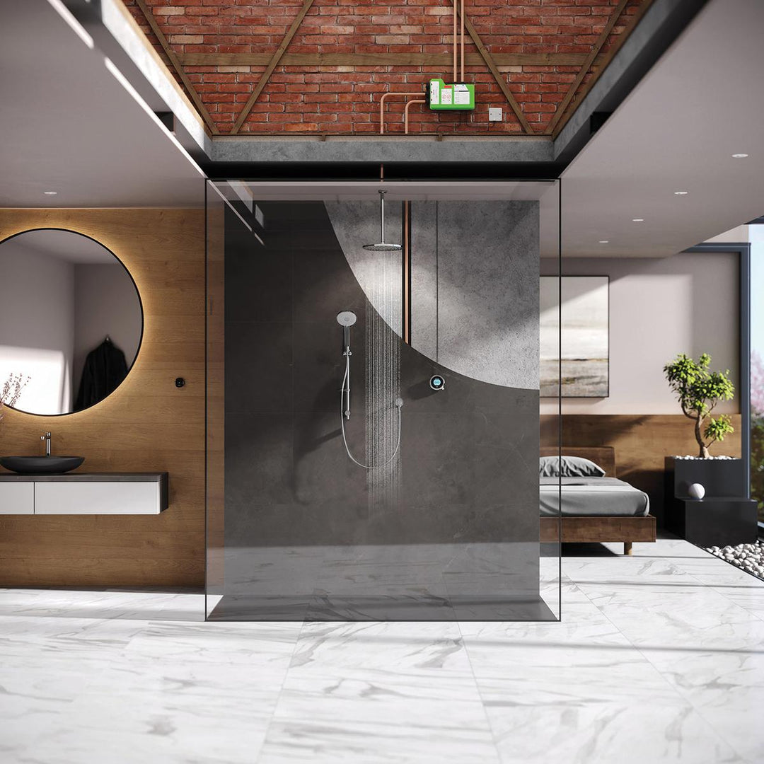 Aqualisa Optic Q Smart Shower Concealed With Adj And Ceiling Fixed Head - Hp/Combi
