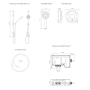 Aqualisa Optic Q Smart Shower Exposed With Adj Head - Hp/Combi - Technical drawing