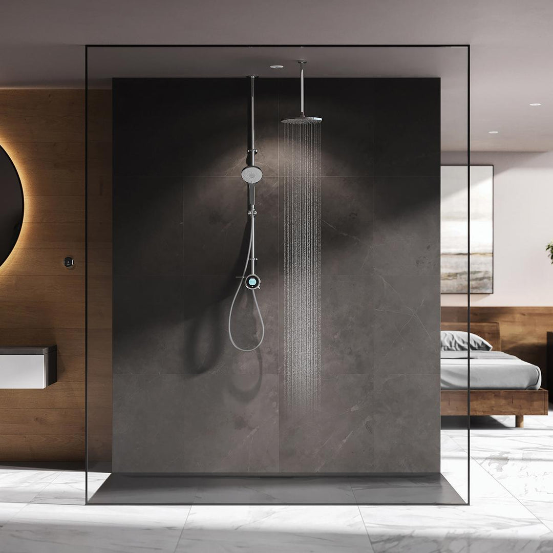 Aqualisa Optic Q Smart Shower Exposed With Adj And Ceiling Fixed Head - Hp/Combi