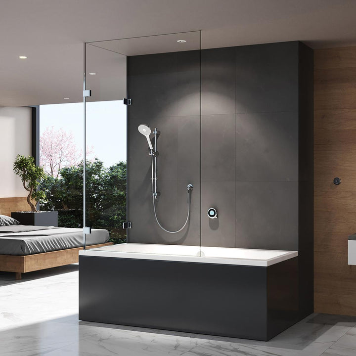 Aqualisa Optic Q Smart Shower Concealed With Adj Head And Bath Fill - Gravity Pumped