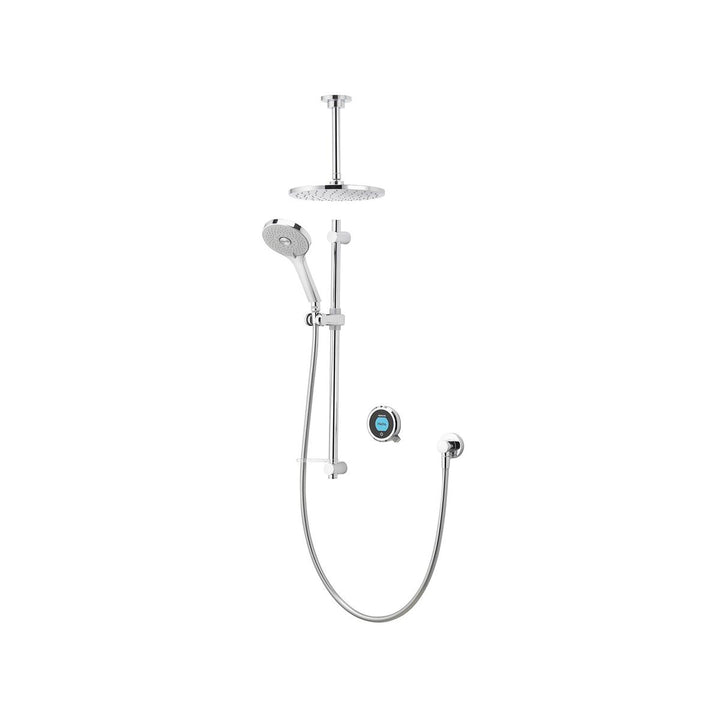 Aqualisa Optic Q Smart Shower Concealed With Adj And Ceiling Fixed Head - Gravity Pumped