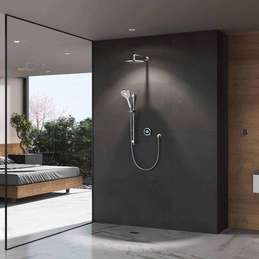Aqualisa Optic Q Smart Shower Concealed With Adj And Wall Fixed Head - Gravity Pumped