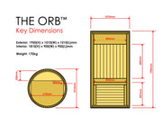 Insignia THE ORB™ Infrared Indoor Sauna - Technical drawing