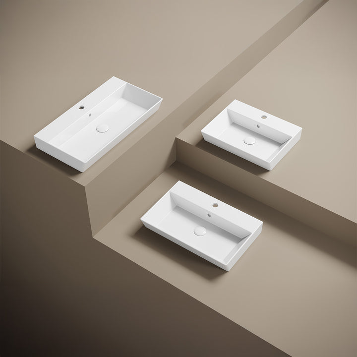 Orion 500mm Ceramic Vanity Basin - White