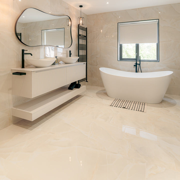 Onyx Sable 60 x 120cm Polished Rectified Tile - 1.44sqm perbox