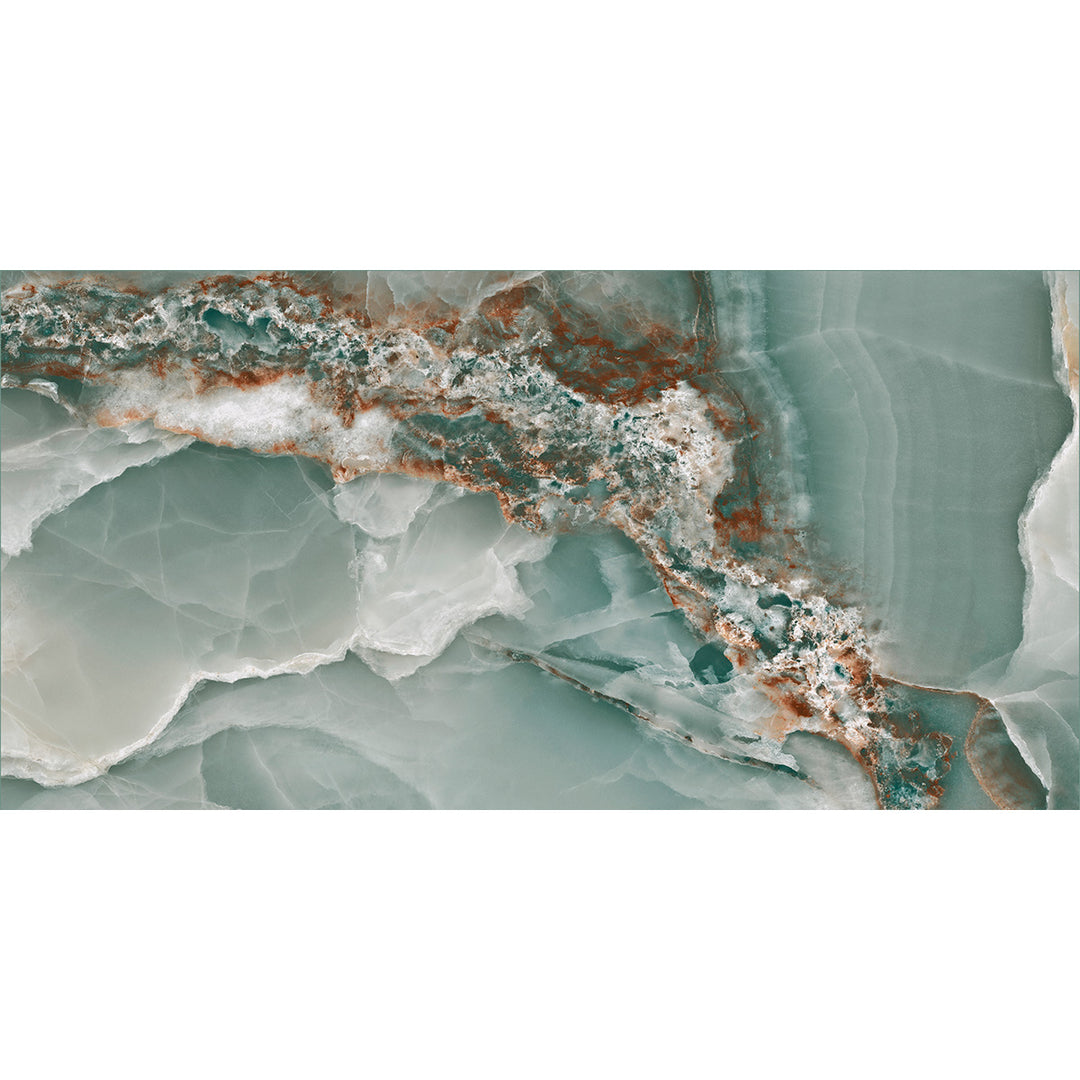 Onyx Turquoise 60 x 120cm Polished Rectified Tile - 1.44sqm perbox