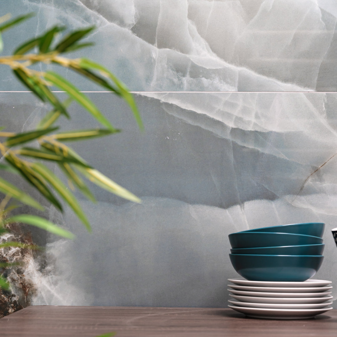 Onyx Turquoise 60 x 120cm Polished Rectified Tile - 1.44sqm perbox