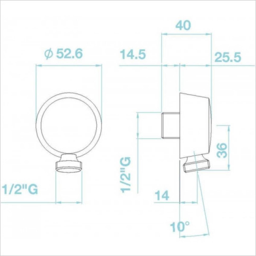 Round Triple Thermostatic Concealed Mixer Shower Kit with Wall Mounted 300mm Shower Head, Handset &amp; Overflow Filler