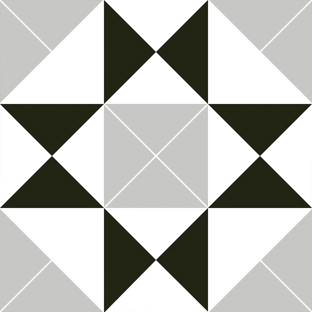 Victorian Albert 20 x 20cm Matt Porcelain Pattern Floor Tile - 0.6sqm perbox