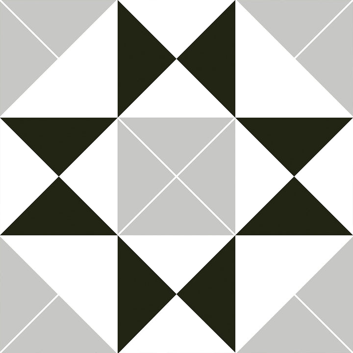 Victorian Albert 20 x 20cm Matt Porcelain Pattern Floor Tile - 0.6sqm perbox
