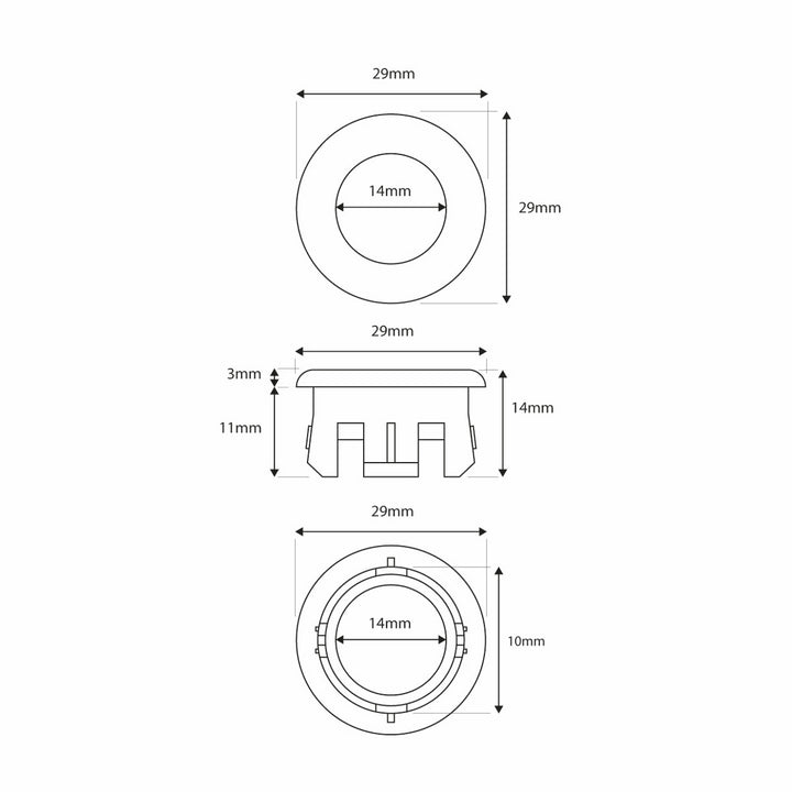 Eliseo Ricci Round Basin Over Flow - Gunmetal