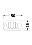Hudson Reed Ceramics Accessories Richmond Brushed Brass Overflow Cover - Technical drawing