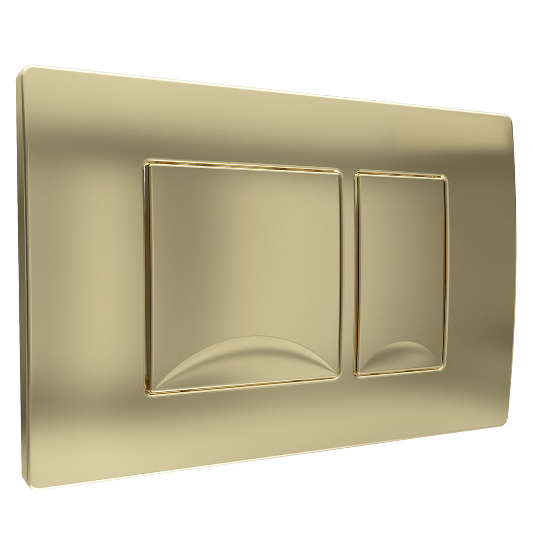 Objekt Ceramica SAN140 85cm Wall Hung WC Frame - Brushed Brass Dual Flush Plate