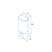 Croydex Euro Dispenser Uno - White - Technical drawing