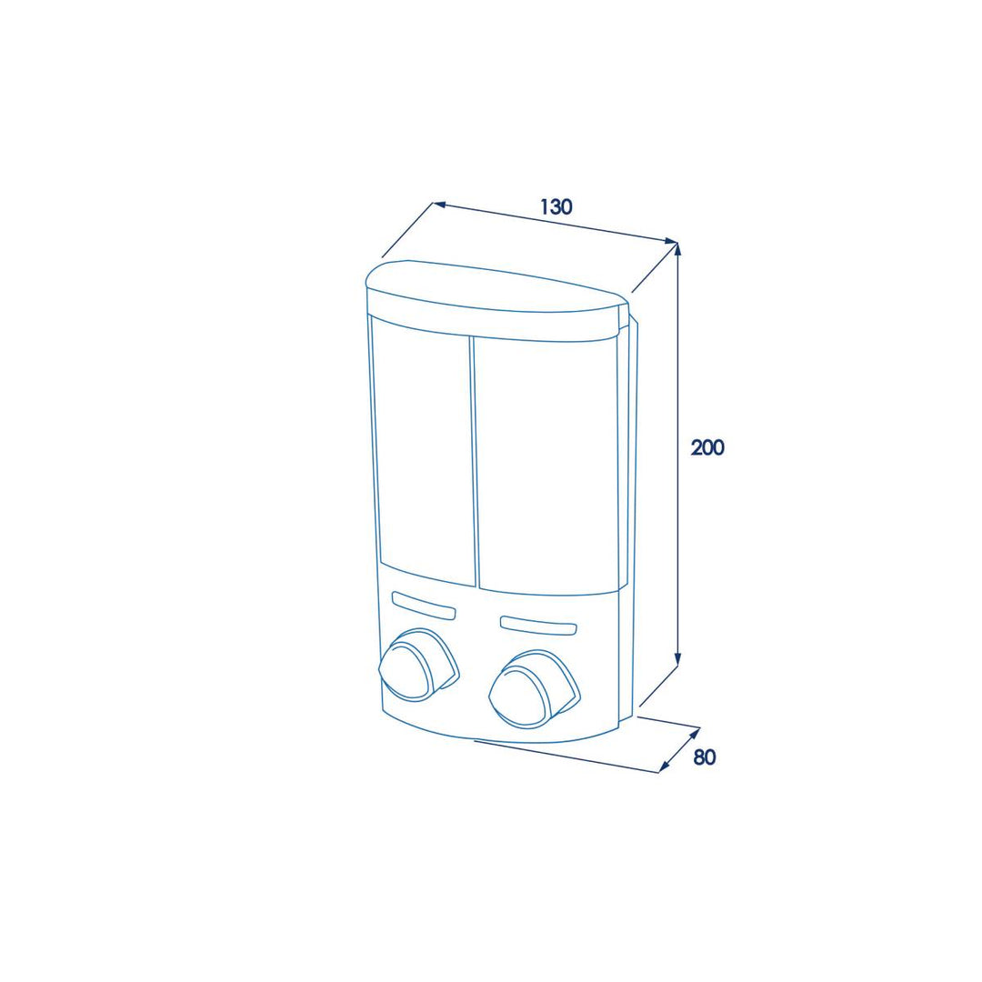 Croydex Euro Dispenser Duo - Chrome