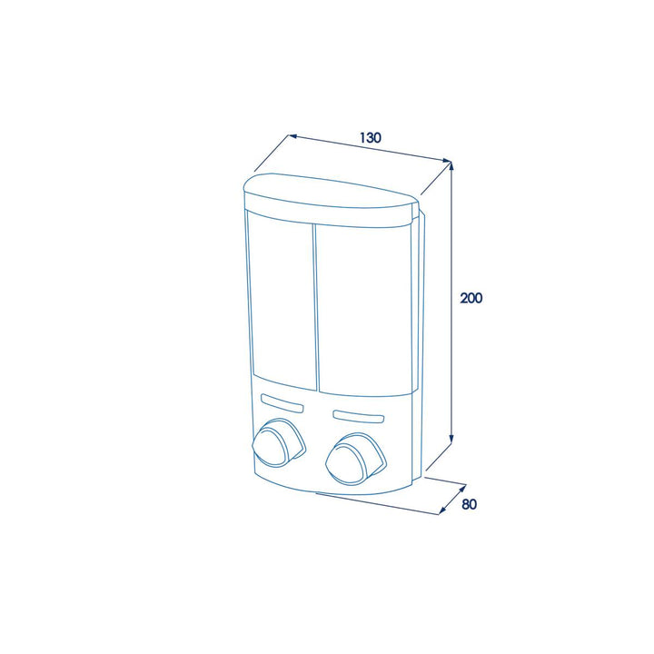 Croydex Euro Dispenser Duo - Chrome