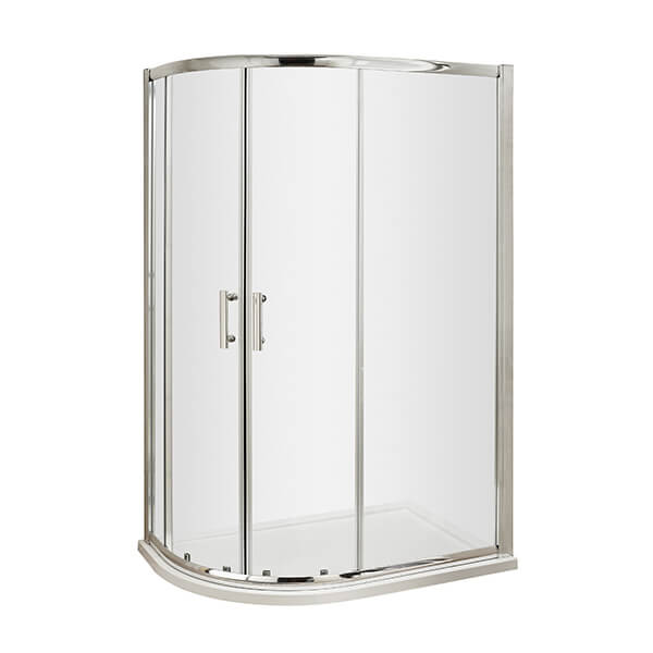 Neptune 1200 x 900mm Porcelain White Offset Quad Leak Free Shower Pod - Right Hand