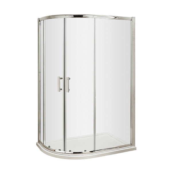 Neptune 1200 x 900mm Porcelain White Offset Quadrant Leak Free Shower Pod - Left Hand