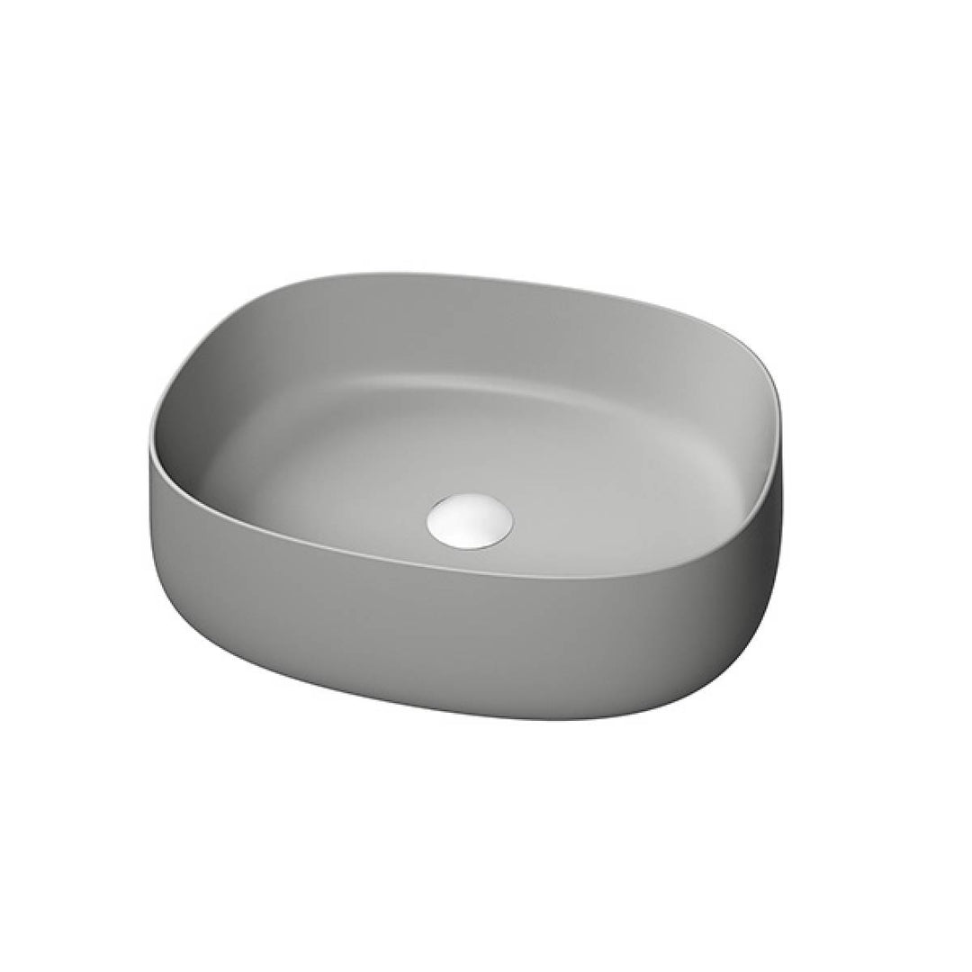 Olympia Paddle 500mm Counter Top Basin &amp; Click Clack Waste - Matt Grey