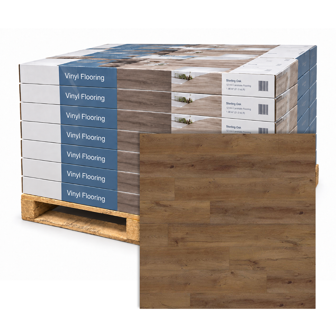 PALLET DEAL - Rigid Vinyl Flooring - Bandon Oak - 1220mm x 180mm x 5mm - 2.196sqm Per Pack