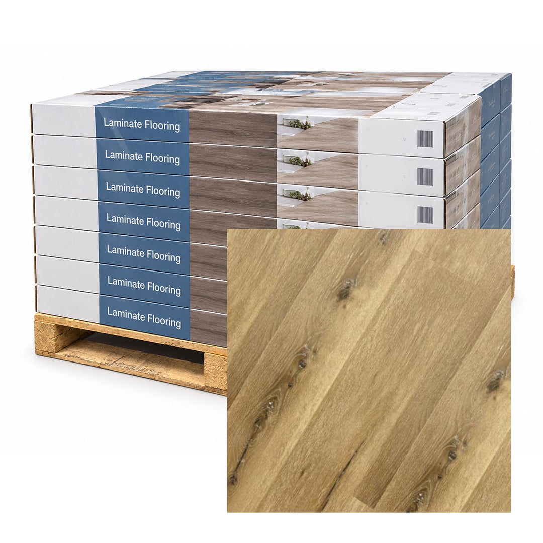 PALLET DEAL - Rigid Vinyl Flooring - Mahon Oak - 1220mm x 180mm x 5mm - 2.196sqm Per Pack