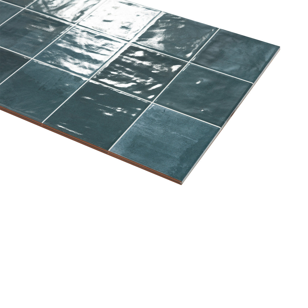 Cool Blue Brick Effect 31.6 x 60cm Wall Tile - 1.52sqm perbox