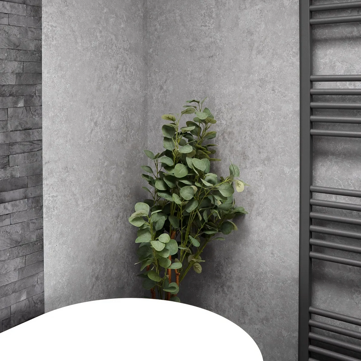 Lusso Panel Polished Concrete 1m Extra Tall Twin Pack 2800mm