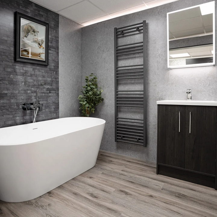 Lusso Panel Polished Concrete 1m Extra Tall Twin Pack 2800mm