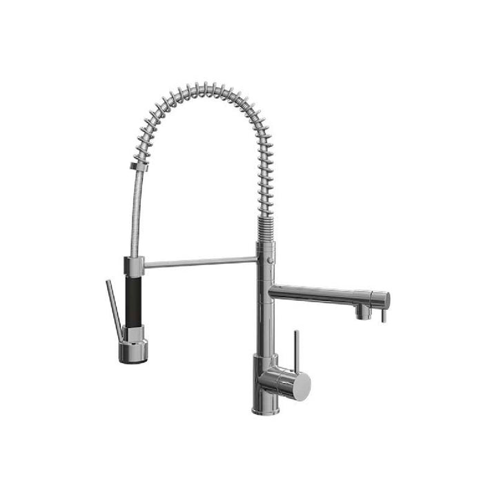 Biella Kitchen Mixer with Swivel Spout &amp; Directional Spray - Chrome
