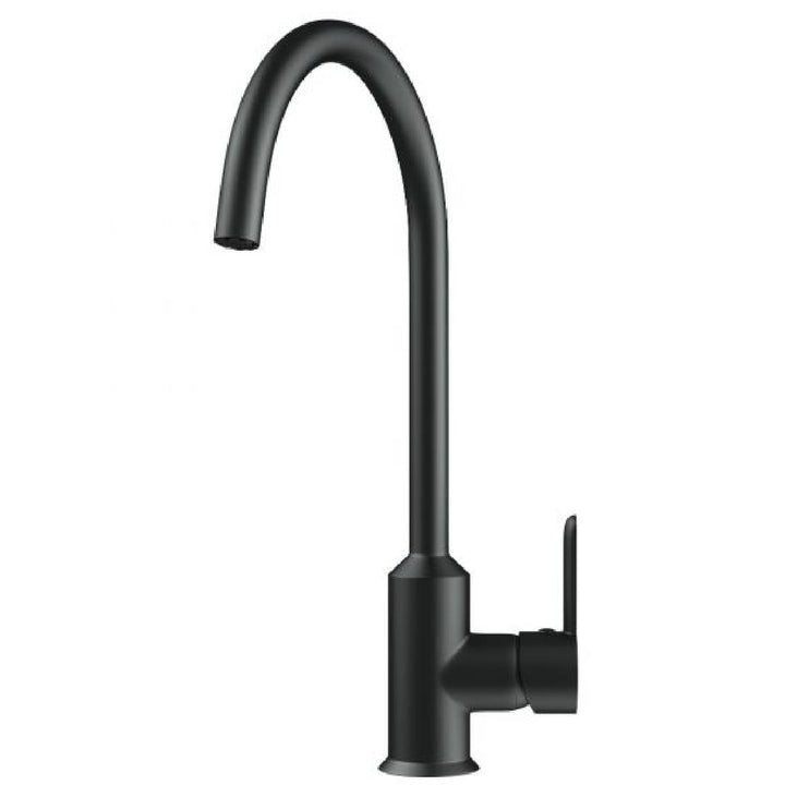 Entice Kitchen Sink Mixer with Swivel Spout &amp; Single Lever - Granite Matt Black Finish
