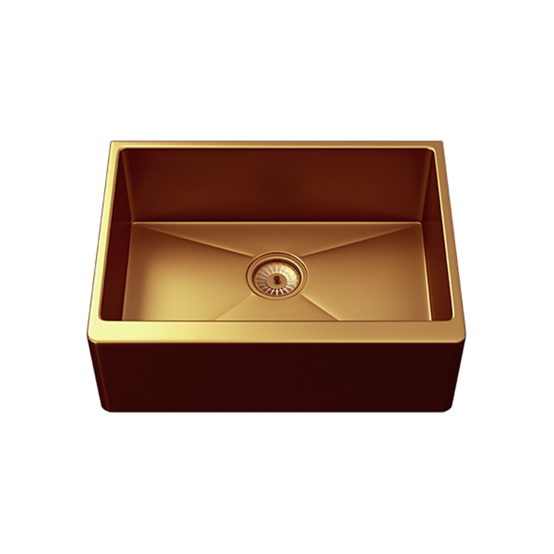 Excel Single Bowl Belfast Style Sink &amp; Waste - Copper Finish