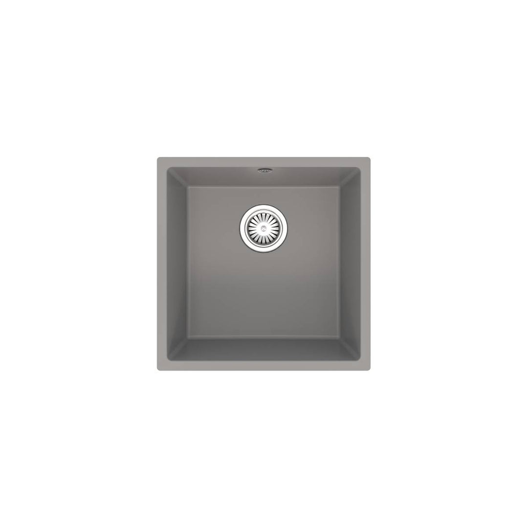 Ellsi Comite Granite Single Bowl Undermount Kitchen Sink &amp; Waste - Matt Grey