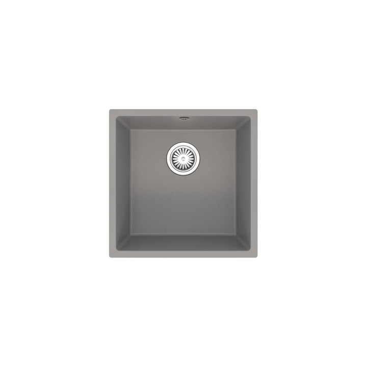 Ellsi Comite Granite Single Bowl Undermount Kitchen Sink &amp; Waste - Matt Grey
