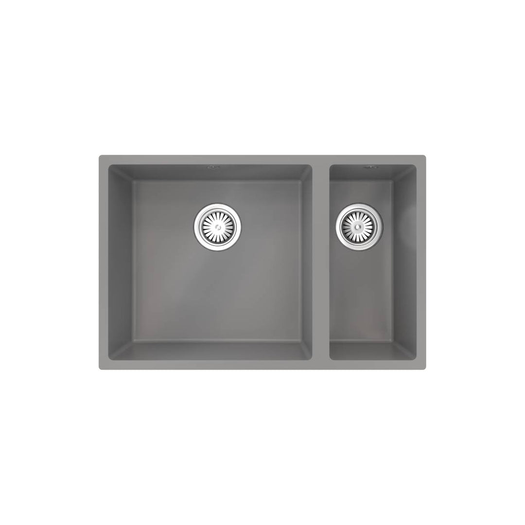 Ellsi Comite Granite 1.5 Bowl Undermount Kitchen Sink &amp; Waste - Matt Grey