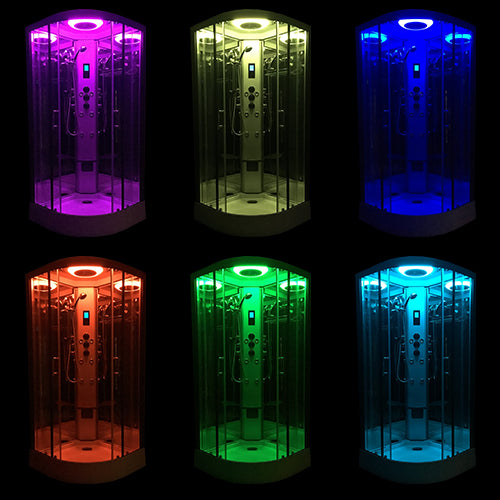 Insignia Offset Right Handed Shower Cabin 1200 X 800 Chrome Frame