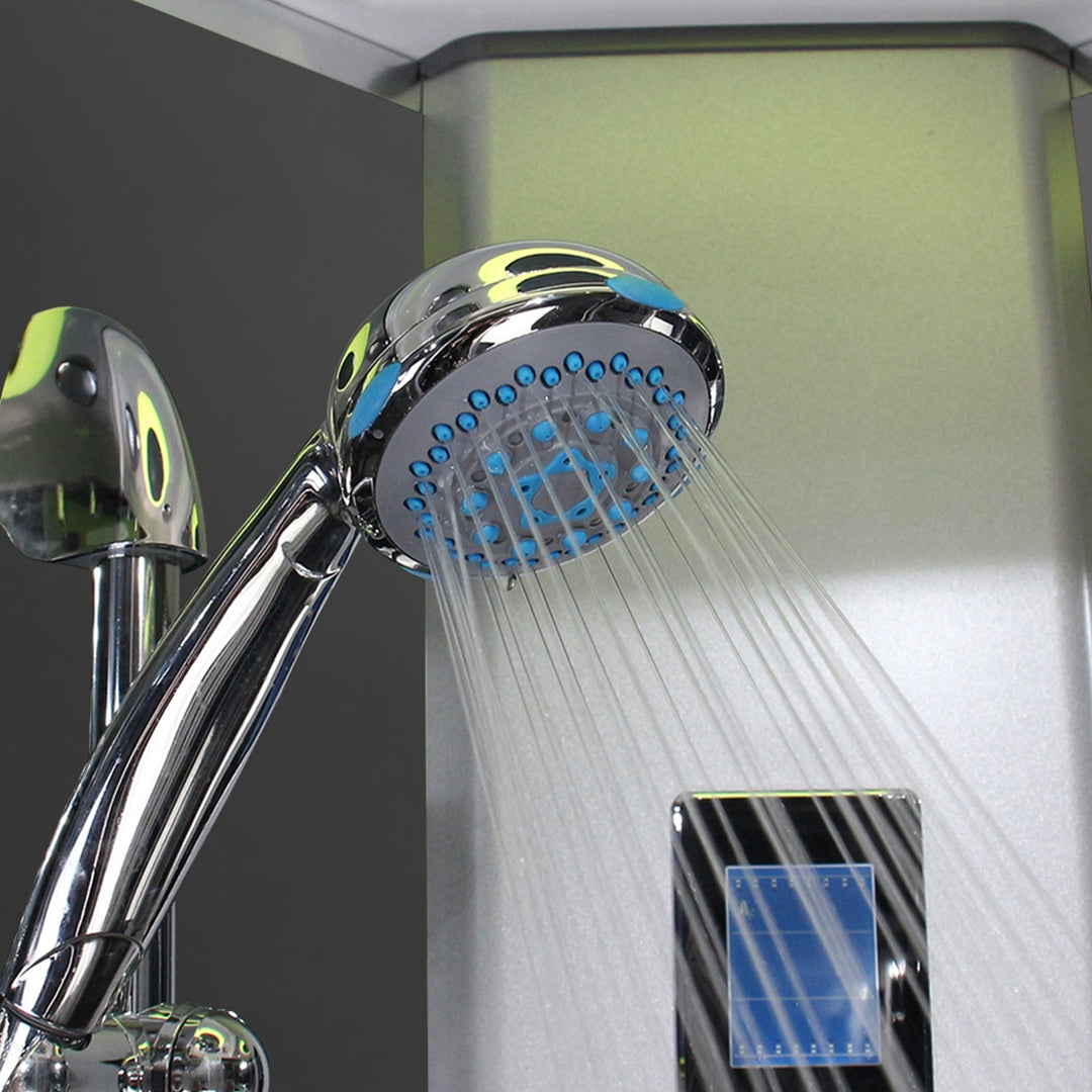 Insignia Premium 900mm Quadrant Shower Cabin - Chrome Frame/Clear Glass - Anthracite Matte