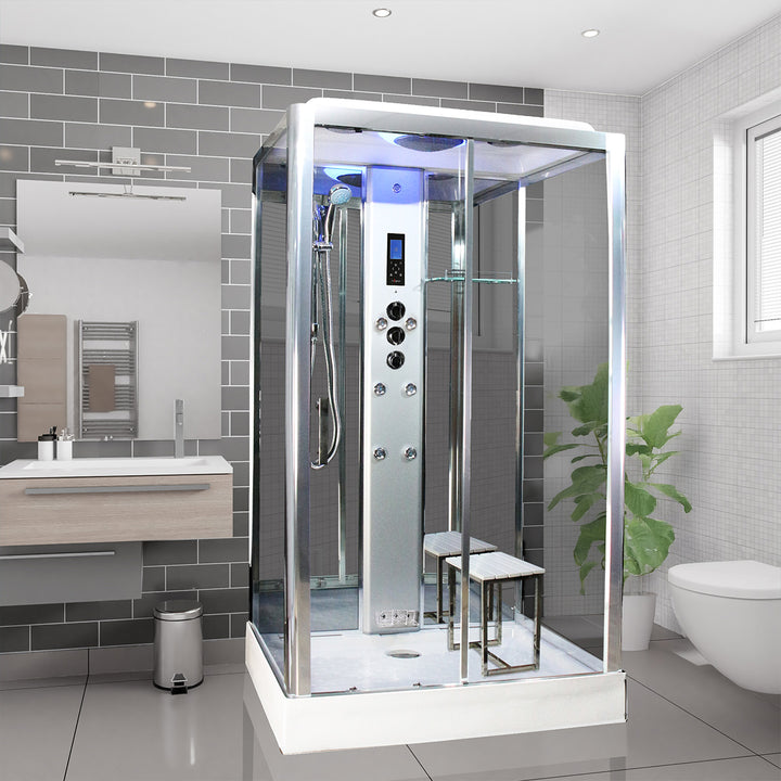 Insignia Premium 1150 x 850mm Rectangle Shower Cabin - Chrome