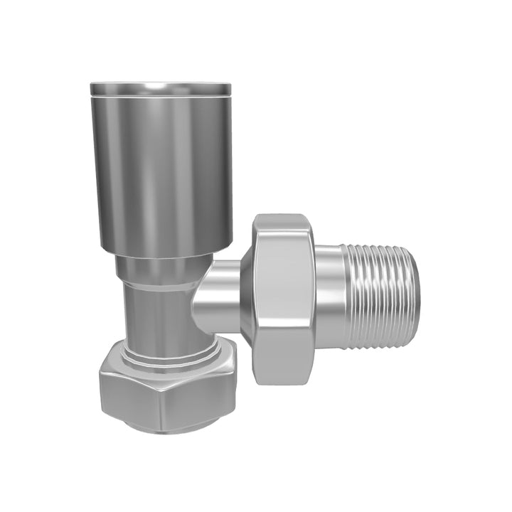 Eliseo Ricci Minimalistic Angled Radiator Valve - Chrome