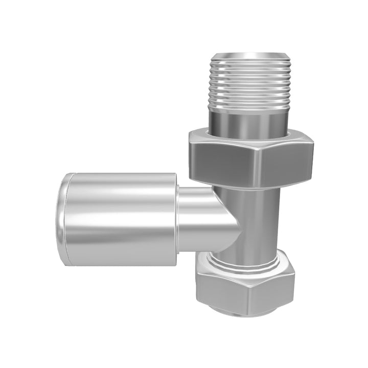 Eliseo Ricci Minimalistic Straight Radiator Valve - Chrome