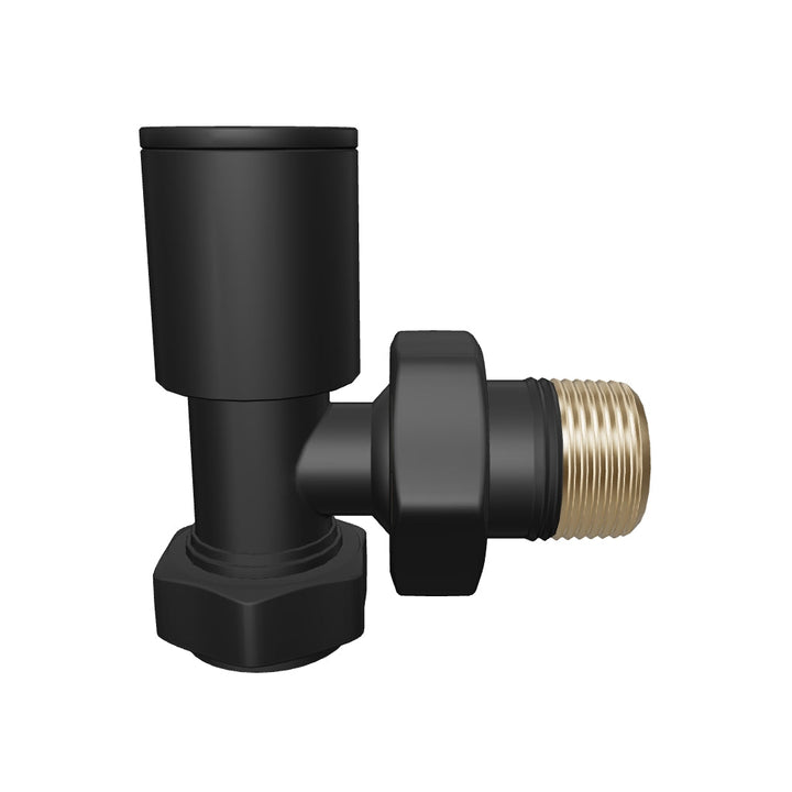 Eliseo Ricci Minimalistic Angled Radiator Valve - Black