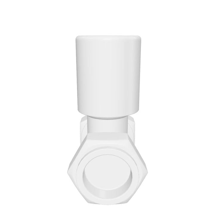 Eliseo Ricci Minimalistic Straight Radiator Valve - White