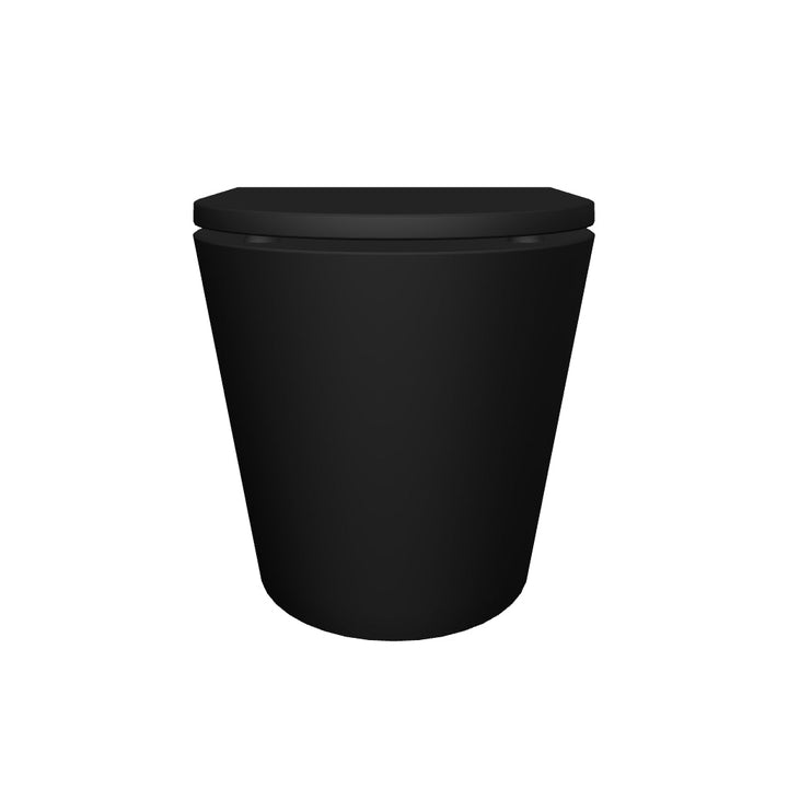 Arc Rimless Back to Wall Toilet &amp; Soft Close Seat - Matt Black