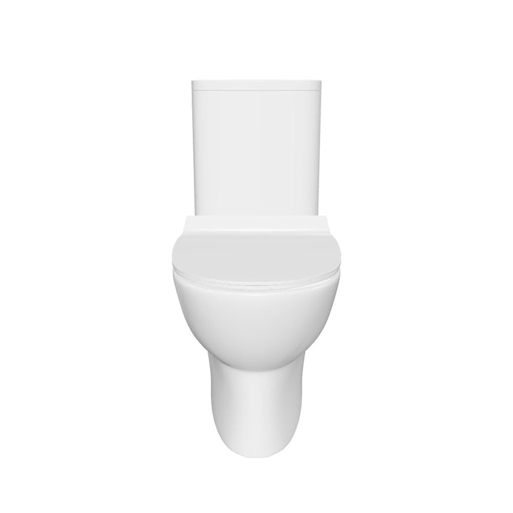 Ari Rimless Close Coupled Fully Back to Wall Toilet Cyclone Flush &amp; Soft Close Seat