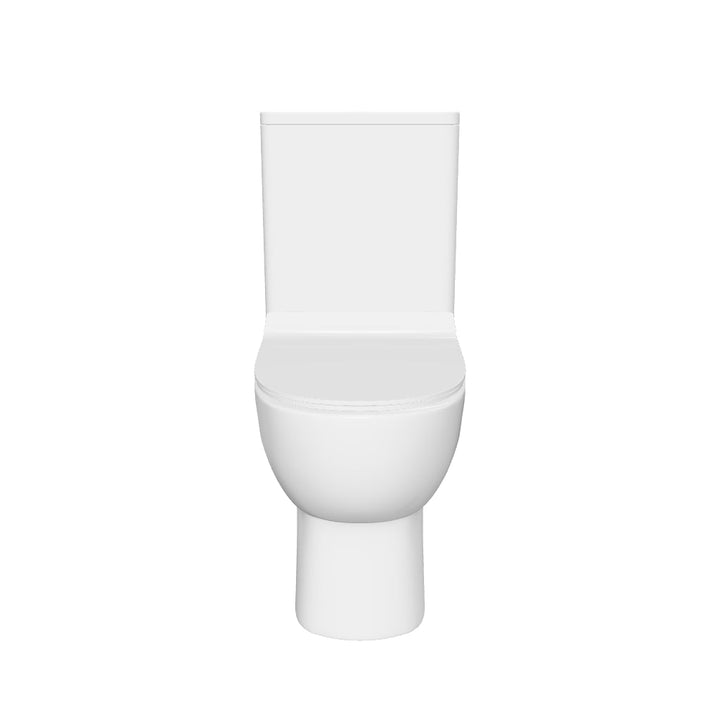Ari Rimless Close Coupled Open Back Toilet &amp; Soft Close Seat