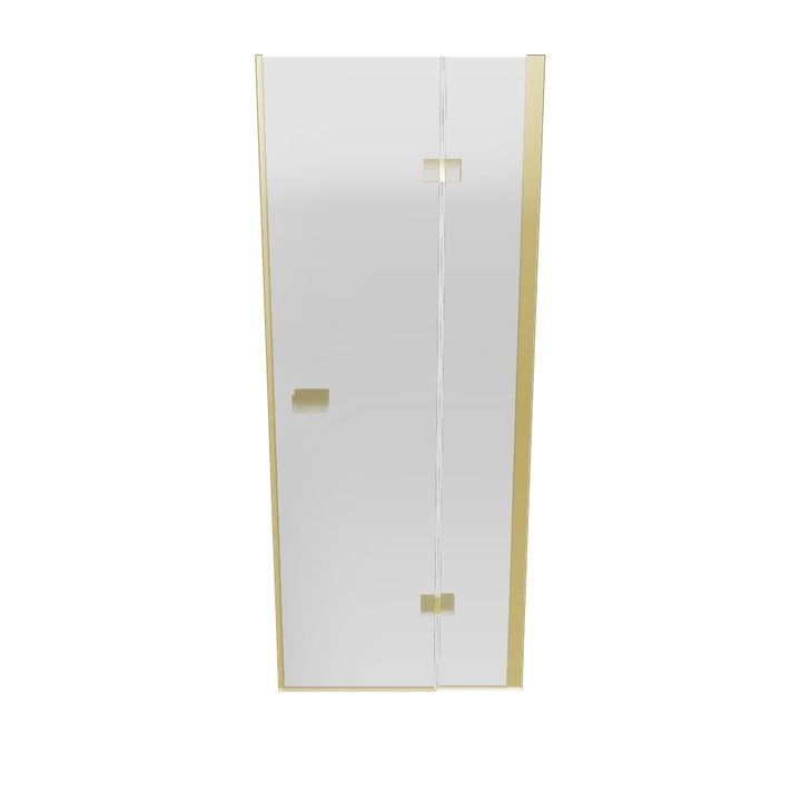 Dawn Athena 800mm Hinged In-Line Shower Door - Brushed Brass