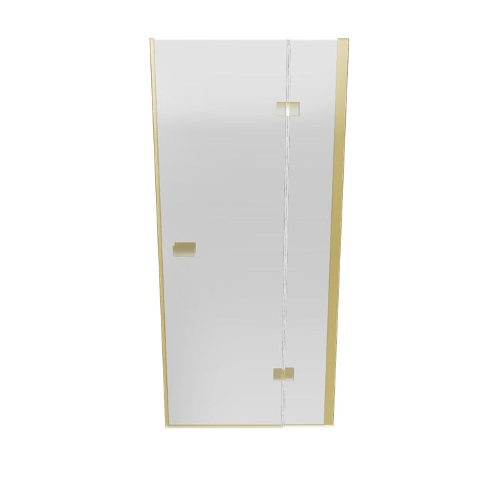 Dawn Athena 900mm Hinged In-Line Shower Door - Brushed Brass