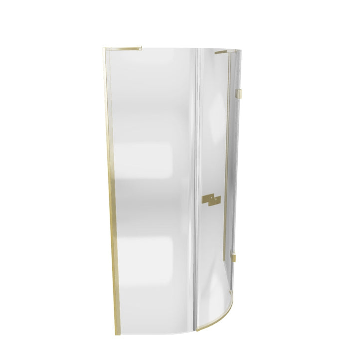 Dawn Athena 1200 x 900mm Offset Quadrant Shower Enclosure - Brushed Brass