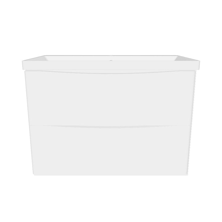 Happi 800mm Wall Hung Vanity Unit &amp; Basin - Gloss White