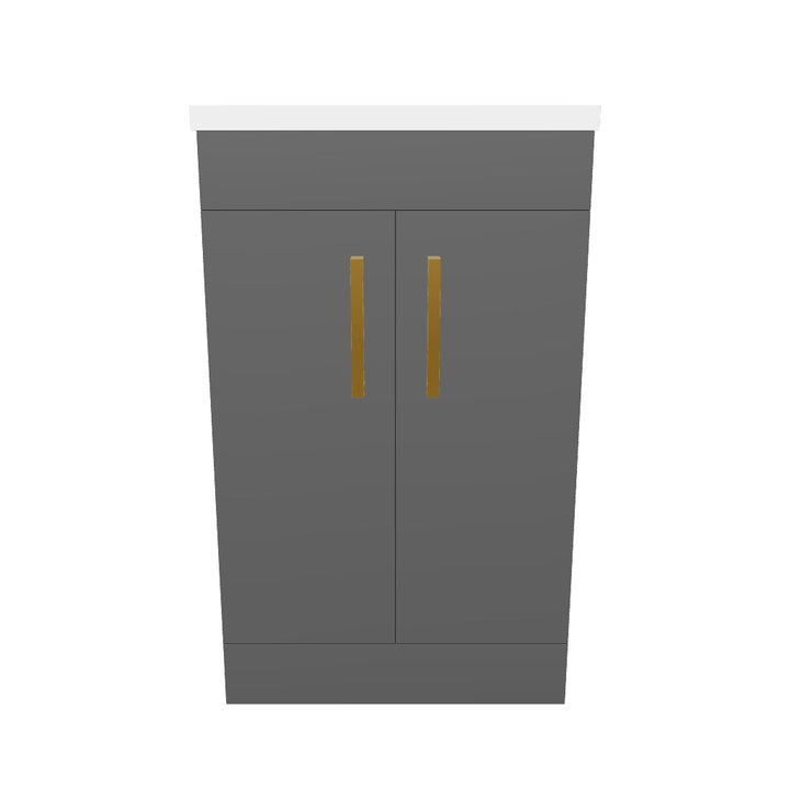 Hayden 500mm 2 Door Floor Standing Vanity Unit &amp; Basin - Anthracite